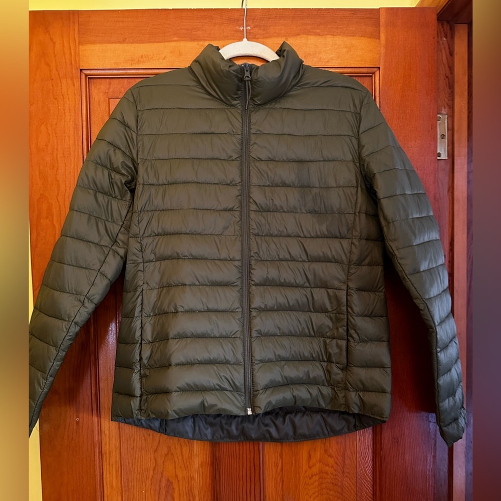 Never work - army green old navy puffer coat